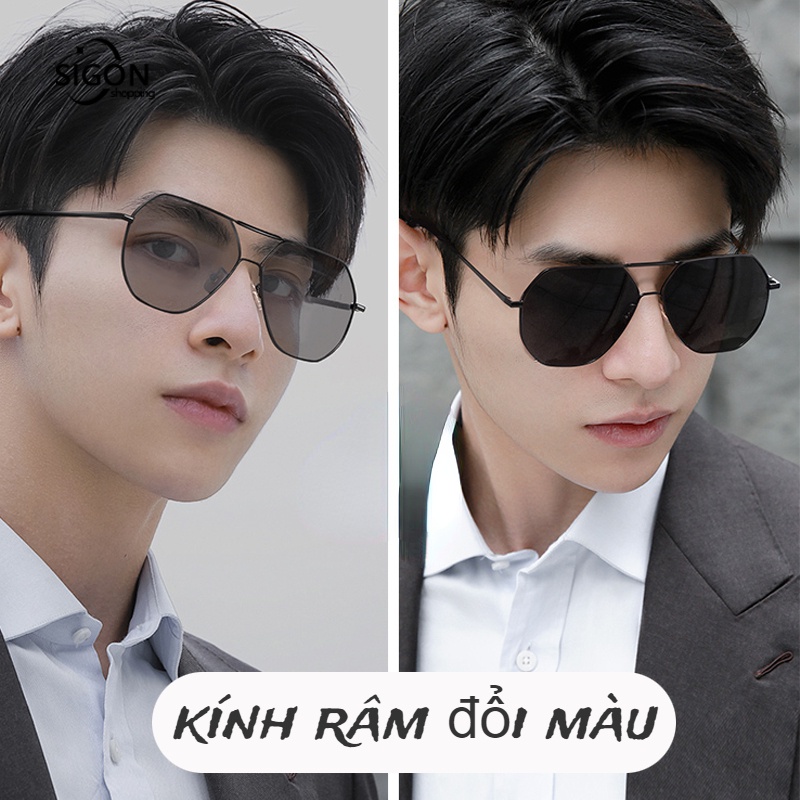 Mắt kính thay đổi màu thời trang cho nam