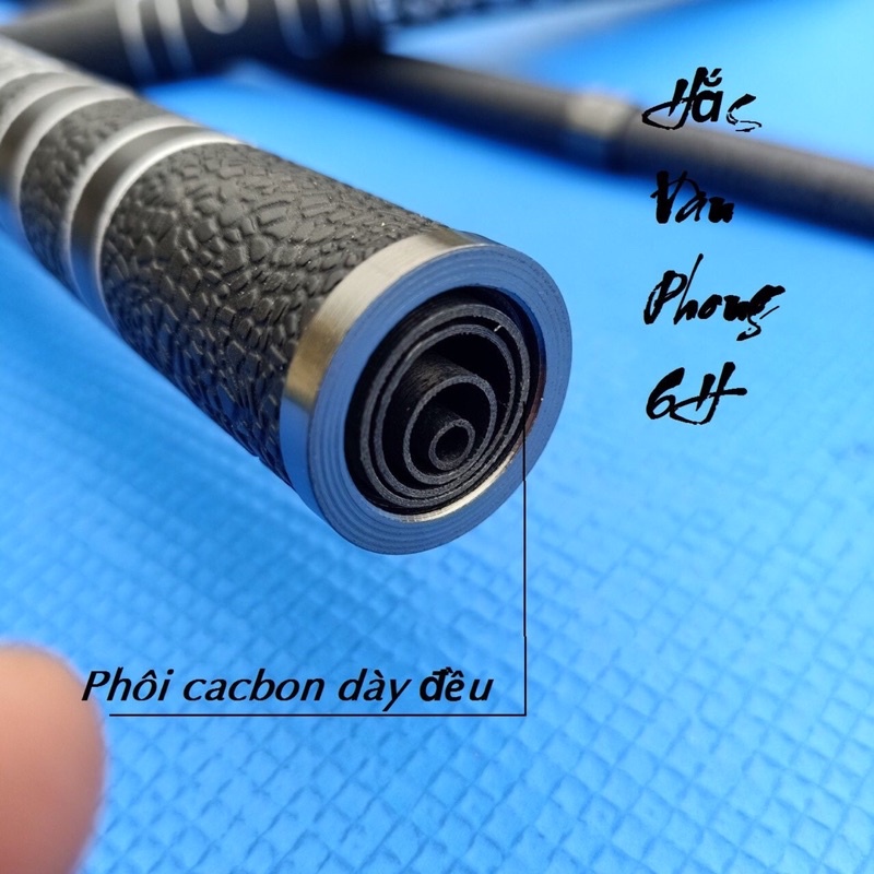 Cần câu tay Hắc Vân Phong 6H nội địa cao cấp tặng kèm nhẫn và ngọn phụ