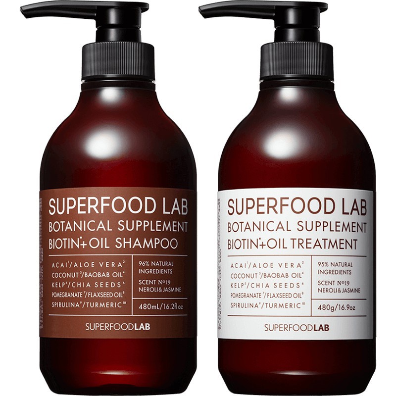 Dầu Gội Cao Cấp SUPERFOOD LAB Chăm Sóc Và Bảo Vệ Da Đầu, Phục Hôi Tóc Yếu, Khô Xơ, Nhiều Hư Tổn 480ML Nhật Bản