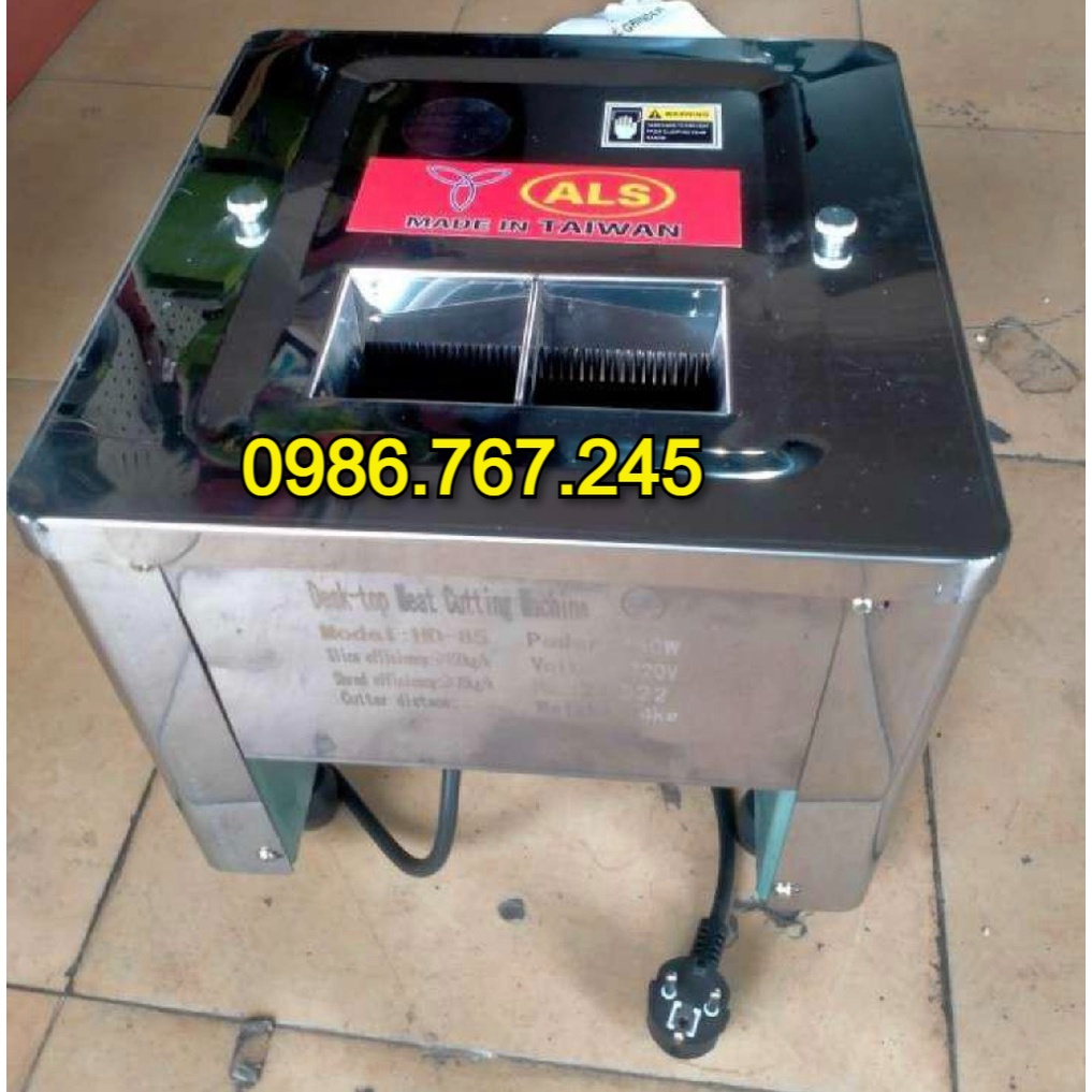 Máy thái thịt bò, tai heo độ dày 2,5ly và 3,5ly - Máy thái thịt tươi sống 2 cửa