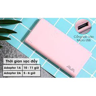 Pin sạc dự phòng polymer 10.000mah ava pj jp207