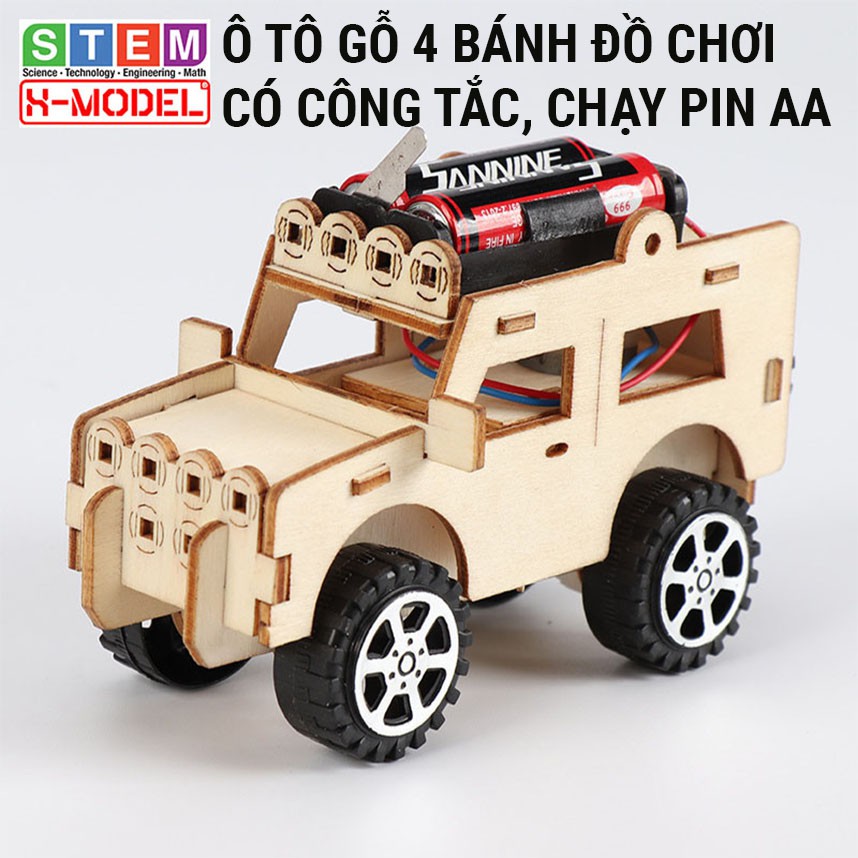 Đồ chơi sáng tạo STEM Lắp ráp Xe ôtô gỗ X-MODEL ST72 cho bé, Đồ chơi tự làm DIY - Do it Yourself - Giáo dục STEM,STEAM