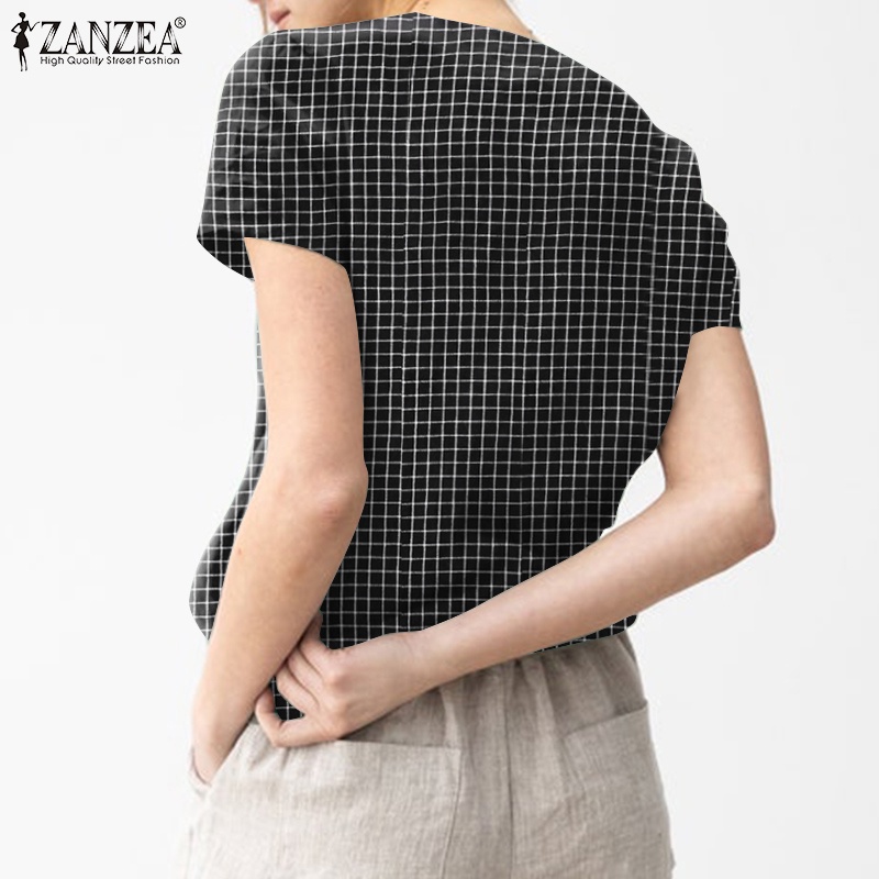 Zanzea Áo Nữ Tay Ngắn Cổ Chữ V Thời Trang Quyến Rũ
