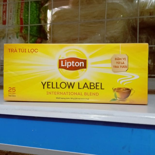 Trà Lipton túi lọc nhãn vàng hộp 50g 25 túi