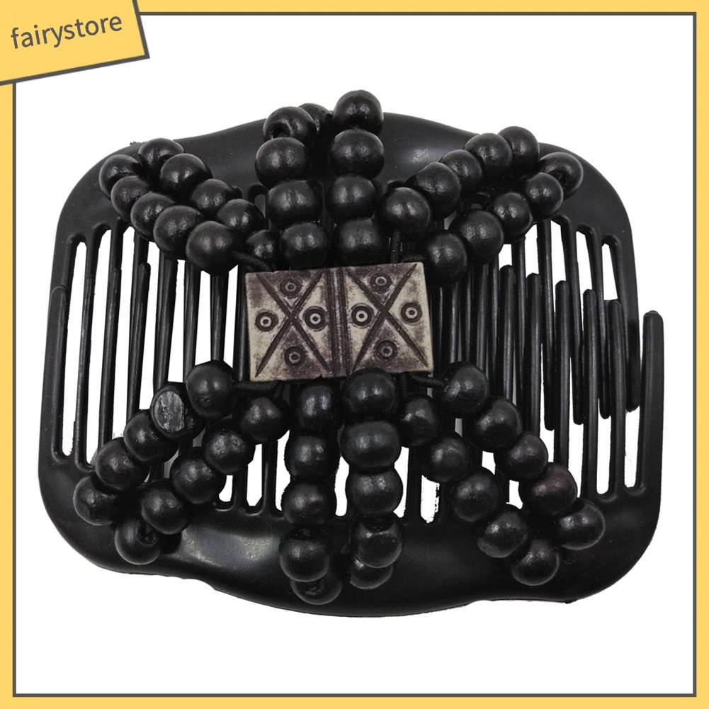 Lược Cài Tóc Bằng Gỗ Đính Hạt Thời Trang Cho Nữ