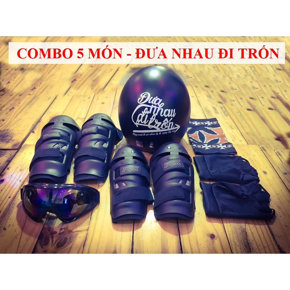 Combo 5 món đồ thiết yếu đi phượt - Mũ Bảo Hiểm,Giáp Bảo Hộ