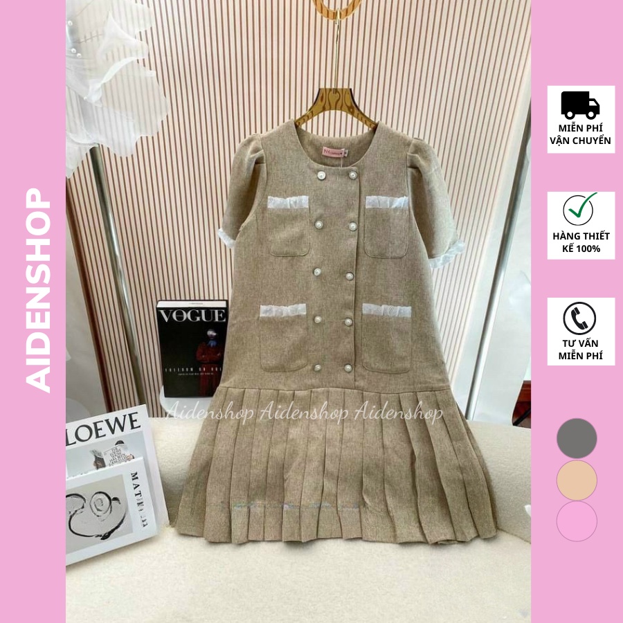 Váy bầu thu đông thiết kế đẹp Aidenshop đầm bầu công sở