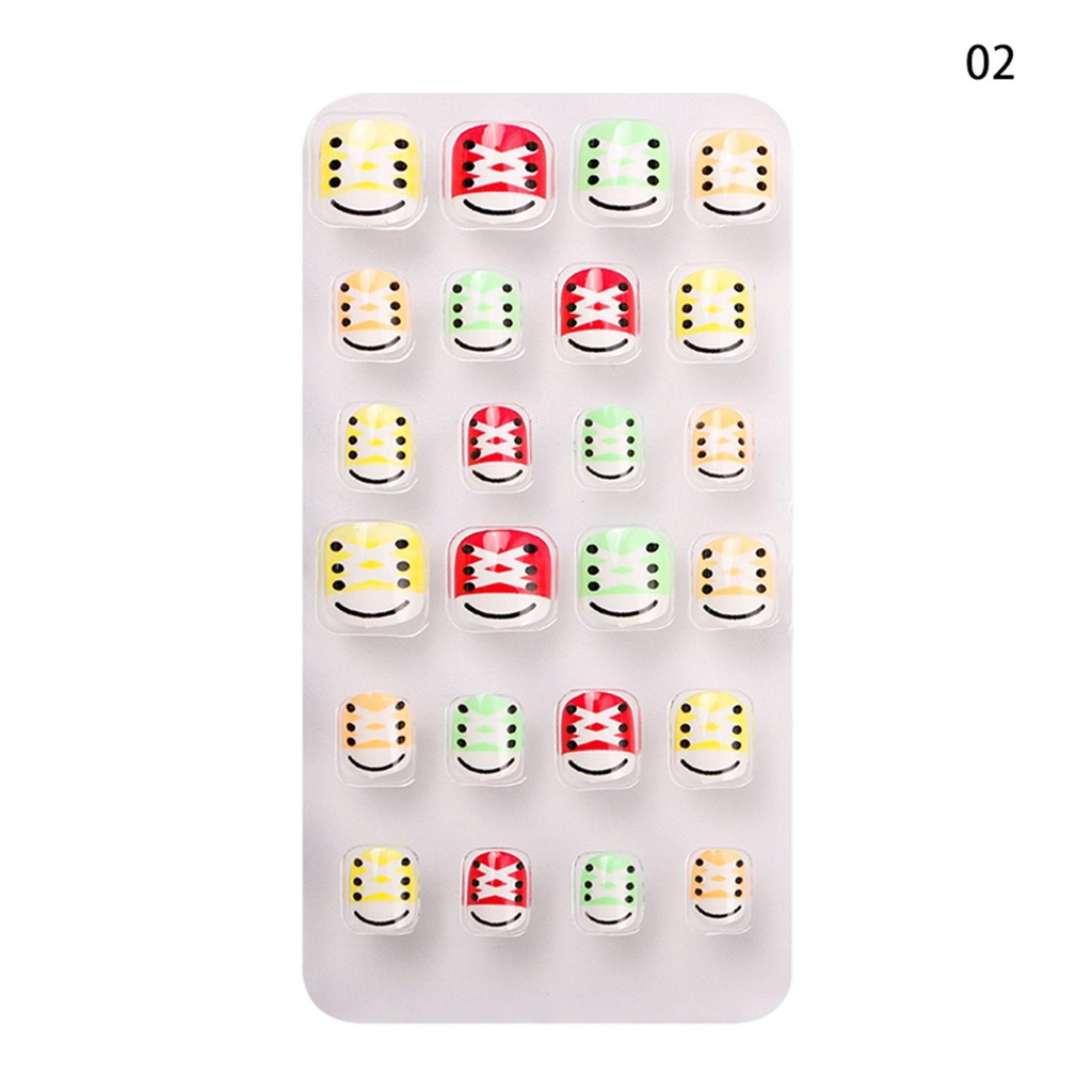 XIANTIN Hộp 24 Móng Tay Giả Hình Oval Thời Trang Cho Bé