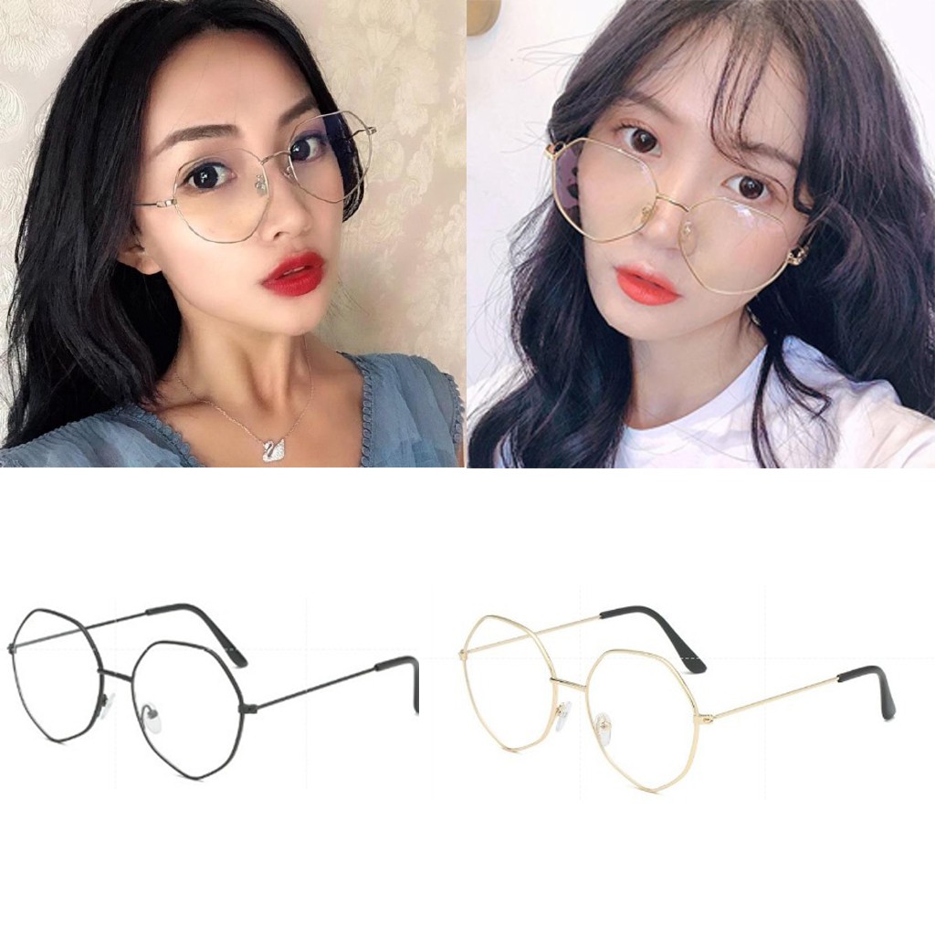 Kính mát tròng trong suốt phong cách cổ điển thanh lịch cho nữ