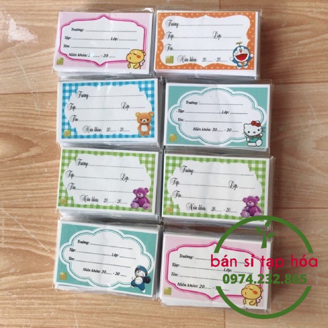 Combo 80 cái nhãn vở sở hữu keo dính