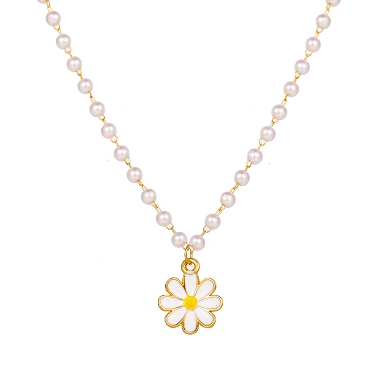 Vòng Cổ Choker Mặt Hoa Cúc Nhiều Màu Sắc Thời Trang
