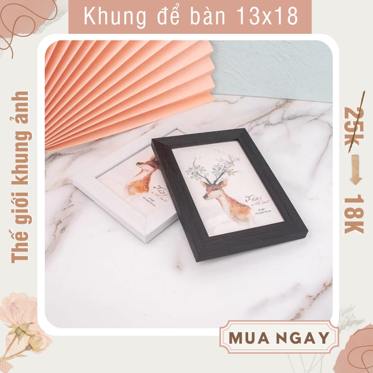 Bộ 20 khung ảnh 13x18 khung đẹp chất lượng, tặng kèm chân để bàn