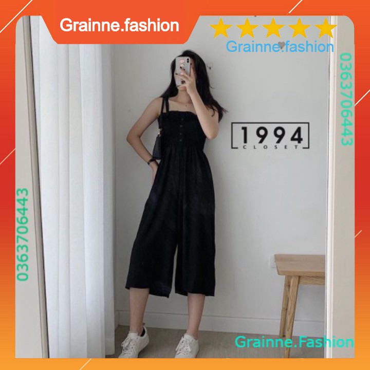 JUM HAI DÂY ĐŨI QUẦN SỚ LỬNG CHUN NGỰC CỰC HOT - JUMPSUIT 2 DÂY NHÚN BÈO ĐŨI BE ĐEN 💎 👗👑- GNFShop