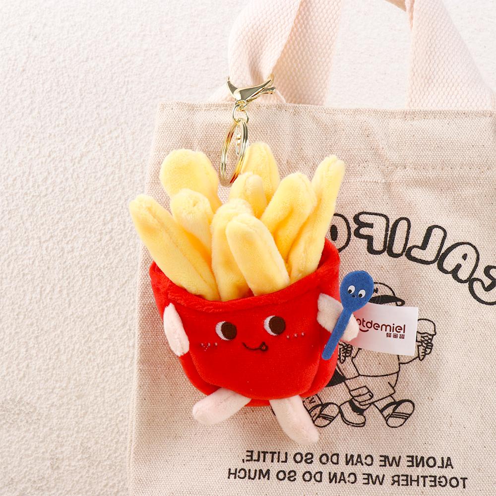 Móc Khóa Hình Hamburger Nhồi Bông Hoạt Hình Dễ Thương