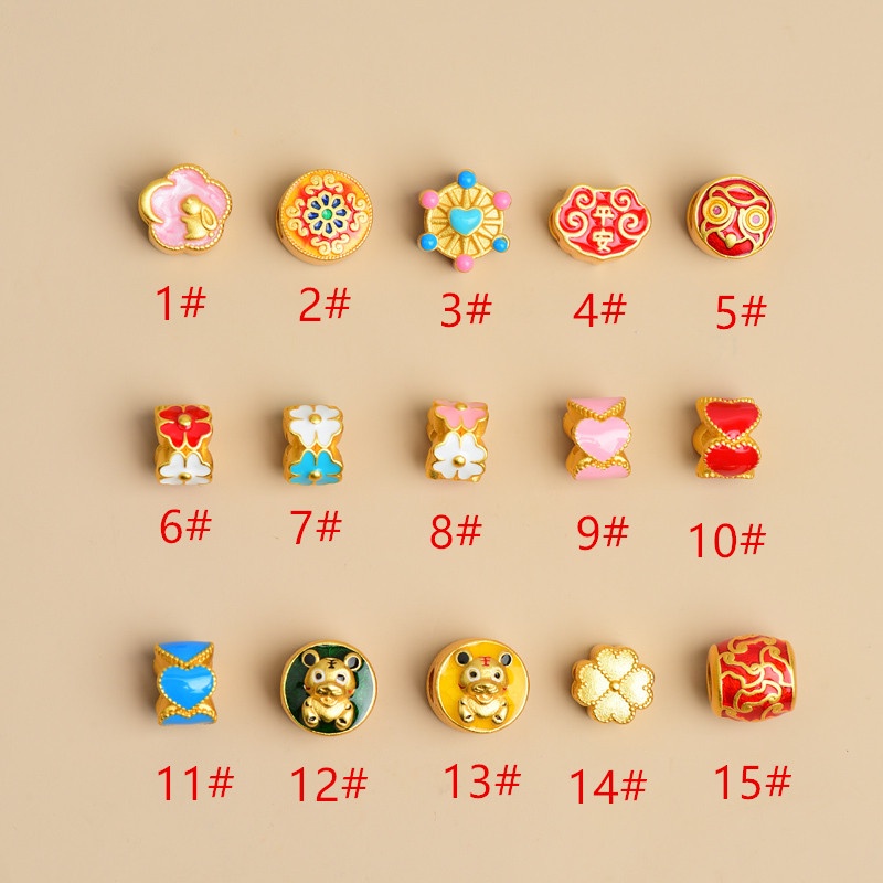 Hạt Xỏ Hạt Nhỏ Giọt Phụ Kiện Vòng Đeo Tay Màu Vàng Cát Chống Dị Ứng diy Không Gây Dị Ứng