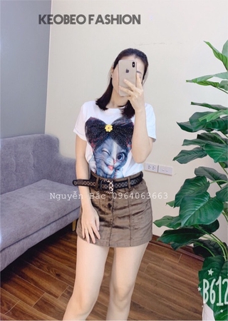 Quần giả váy kèm đai!