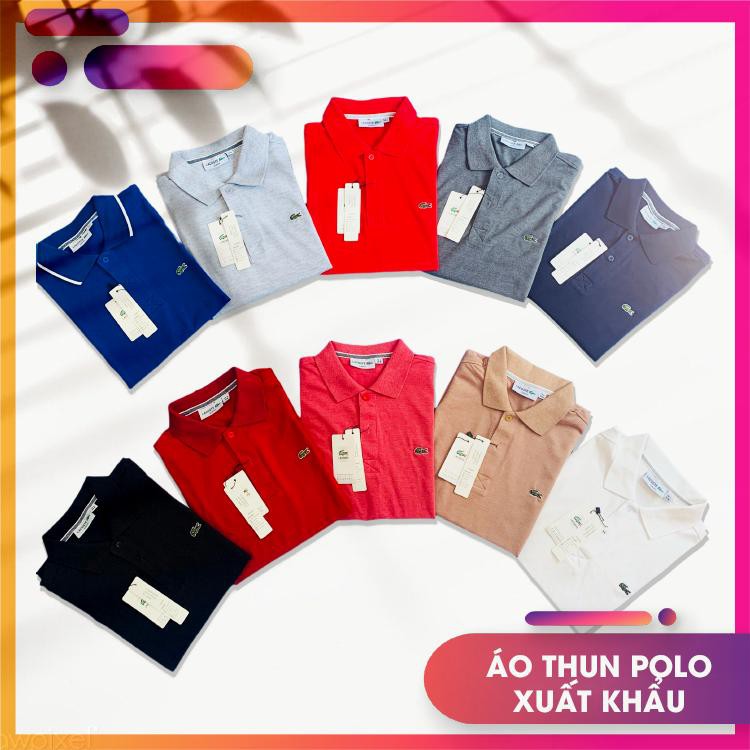 Áo Thun Polo Có Cổ Thun Cá Sấu hàng xuất khẩu 100% cotton thoáng mát, mềm mịn dành cho cả nam