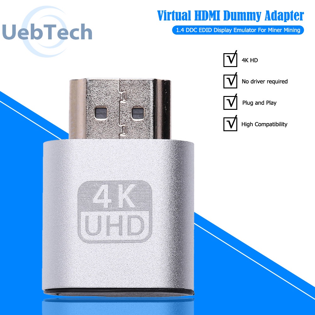 Thiết bị giả lập HDMI không đầu DDC EDID chuyên dụng cho Bitcoin Mining