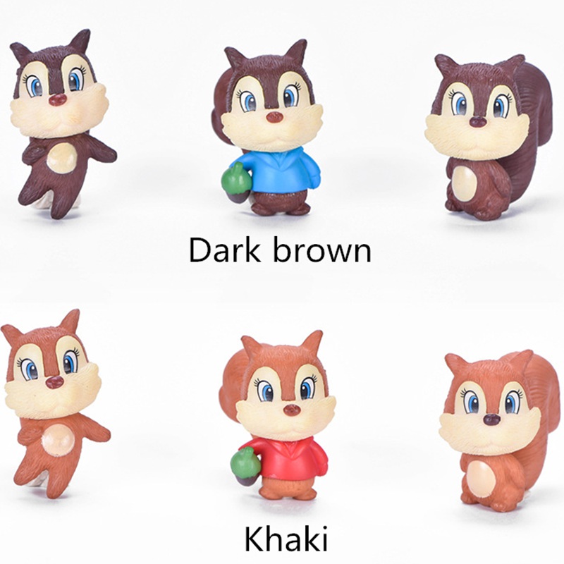 Set 3 Mô Hình Sóc Mini Trang Trí Sân Vườn