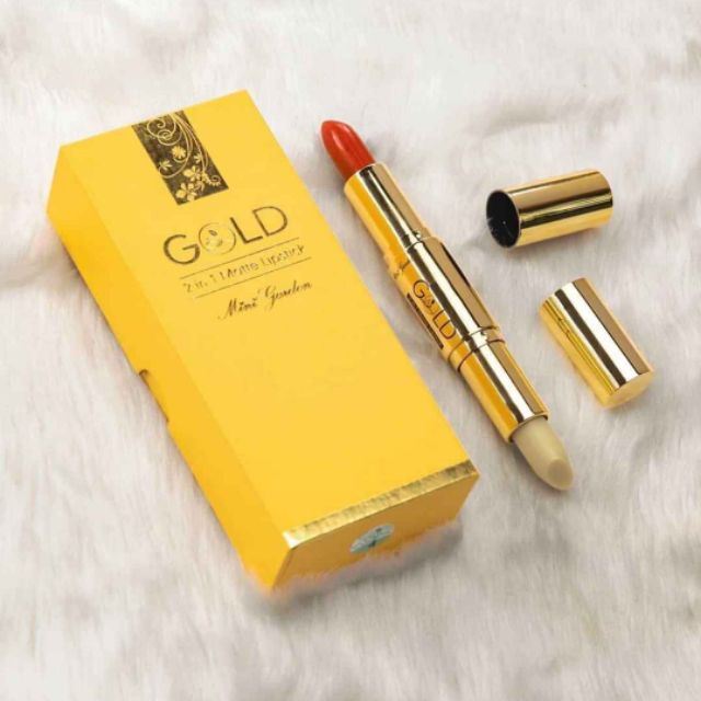 [Mã COSHOT01 hoàn 10% xu đơn 250K] Son GOLD 2 in 1 Minigarden Chính hãng