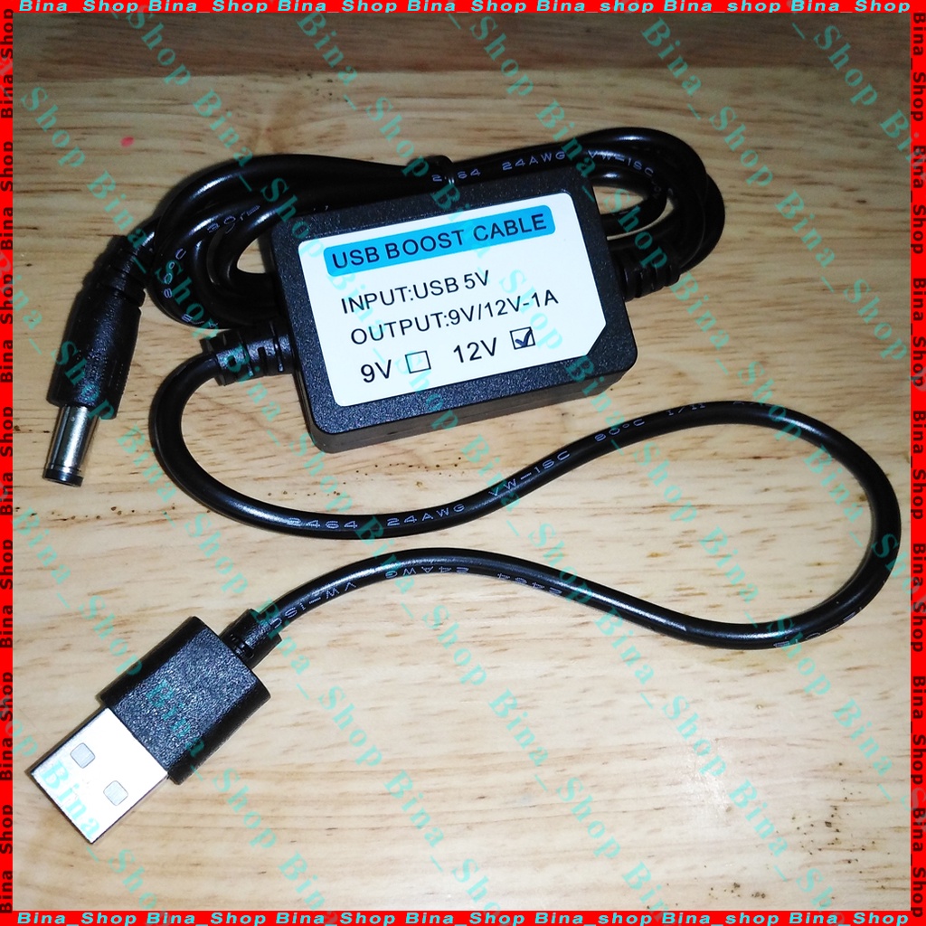Cáp chuyển điện áp USB 5V sang 9V/12V dùng wifi khi cúp điện