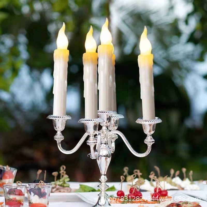 Đèn LED Nến Không Lửa 3D Lãng Mạn Dùng Trang Trí Bữa Tiệc Halloween / Giáng Sinh