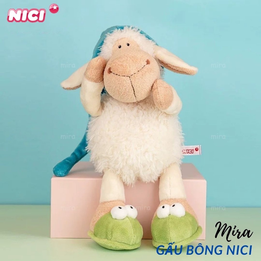 Gấu Bông Cừu Con, Thỏ Con Gấu Bông, Móc Khóa NICI Cừu Sean Búp Bê Thú Nhồi Bông Quà Sinh Nhật Cho Nữ MIRA-GB28014