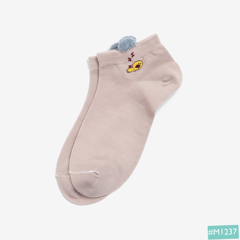 Tất Vớ Nữ Cổ Ngắn Hàn Quốc MINSU M1237 Pet Đang Ngủ Dễ Thương Cute, Chất Cotton Thoáng Mát, Thấm Hút Mồ Hôi