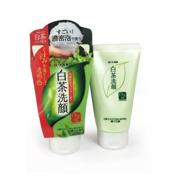 Sữa rửa mặt trà xanh Rohto Shirochasou Green Tea Foam 120g hàng Nhật meishoku