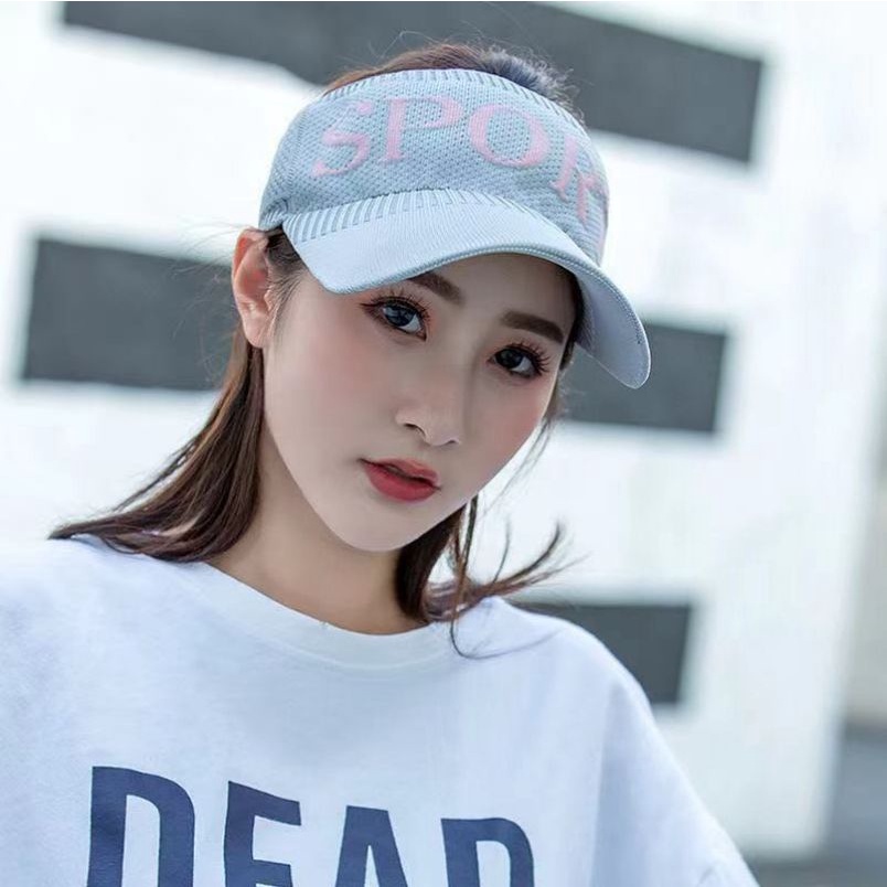 Mũ Lưỡi Trai Dệt Kim Hở Chóp Chống Nắng Thời Trang Mùa Hè Cho Cặp Đôi