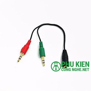 Jack 3.5mm 2 đầu đực ra 1 cái