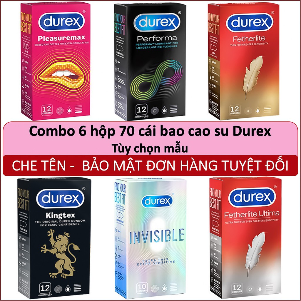 Bao Cao Su Durex Hộp 12 cái tùy chọn