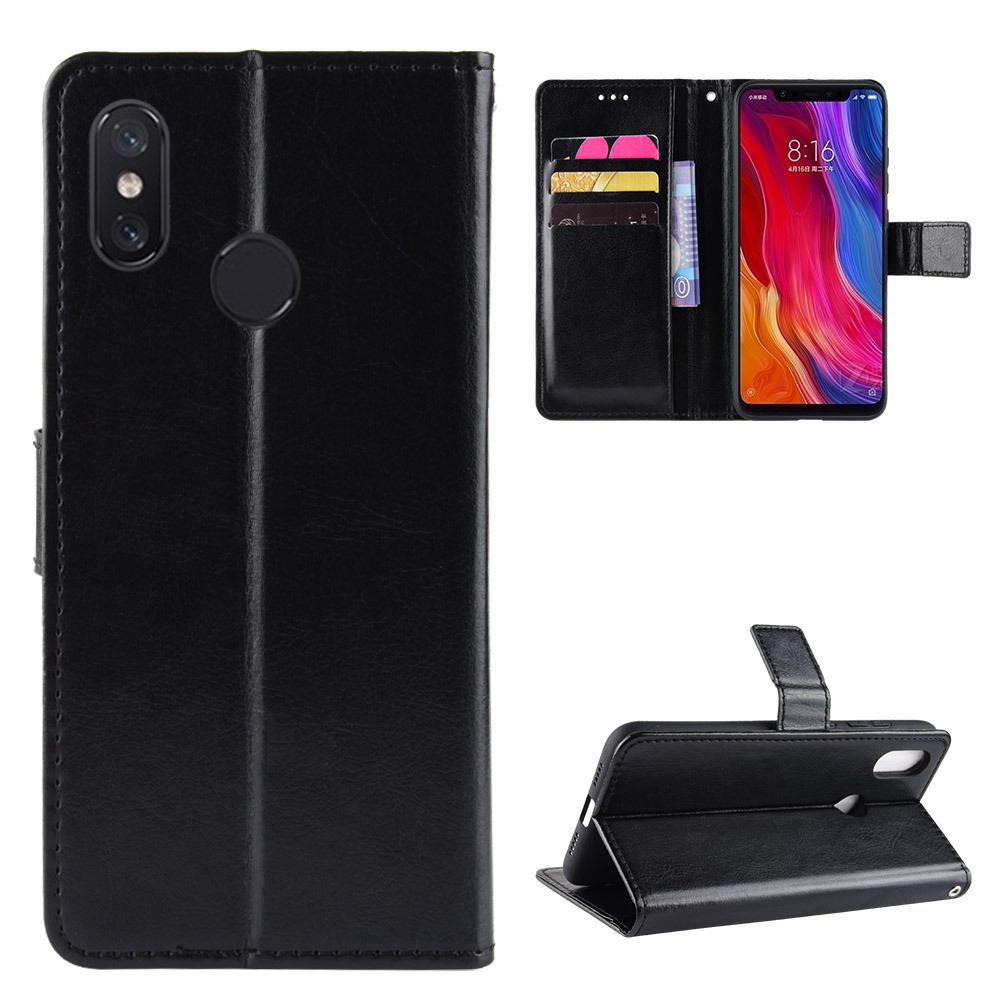 Bao da điện thoại PU phối ví dây đeo cho Xiaomi Mi 8 / Mi8 SE