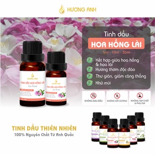 Tinh Dầu Hoa Hồng - Lài từ Anh Quốc 5ml và 10ml, không gây đau đầu, tinh dầu thơm phòng hương hoa hồng lài