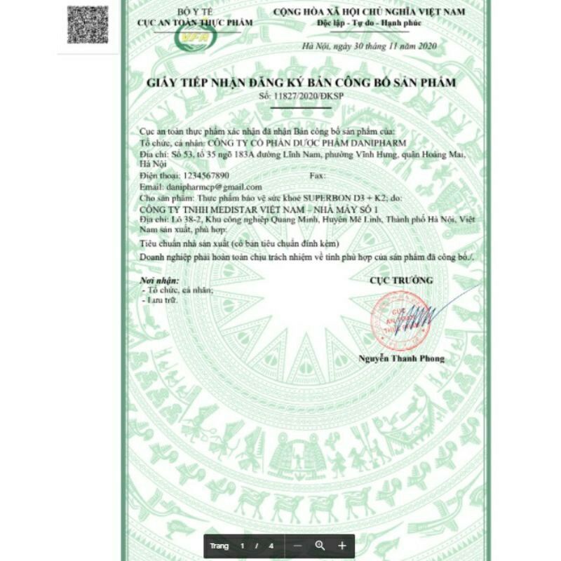 Vitamin SUPERBONE D3+K2 thực phẩm bổ sung DHA,D3, K2 giúp phát triển hệ xương cho