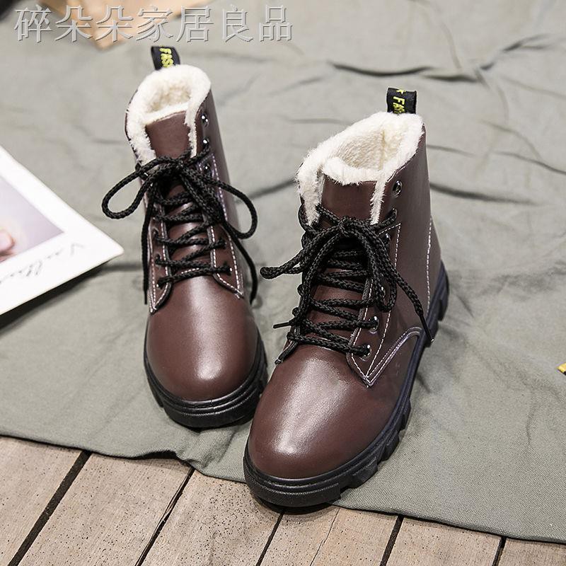 Giày Bốt Martin Đi Tuyết Lót Nhung Ấm Áp Chống Thấm Nước Thời Trang Mùa Đông 2020 Cho Nữ