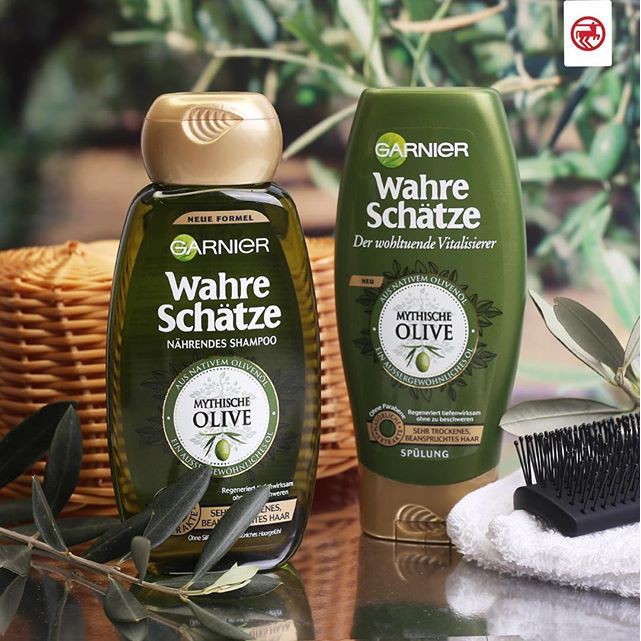 [ HÀNG ĐỨC ] Dầu Gội Garnier Wahre Schatze Mythische Olive Cho Tóc Khô & Xơ, 250 ml