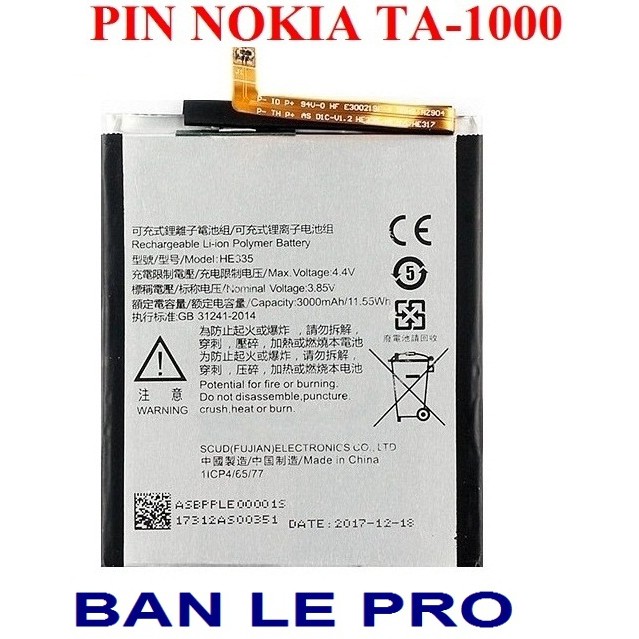 PIN NOKIA TA-1000