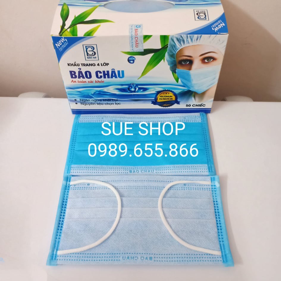 Khẩu trang y tế 4 lớp Bảo Châu (Hộp 50 cái)