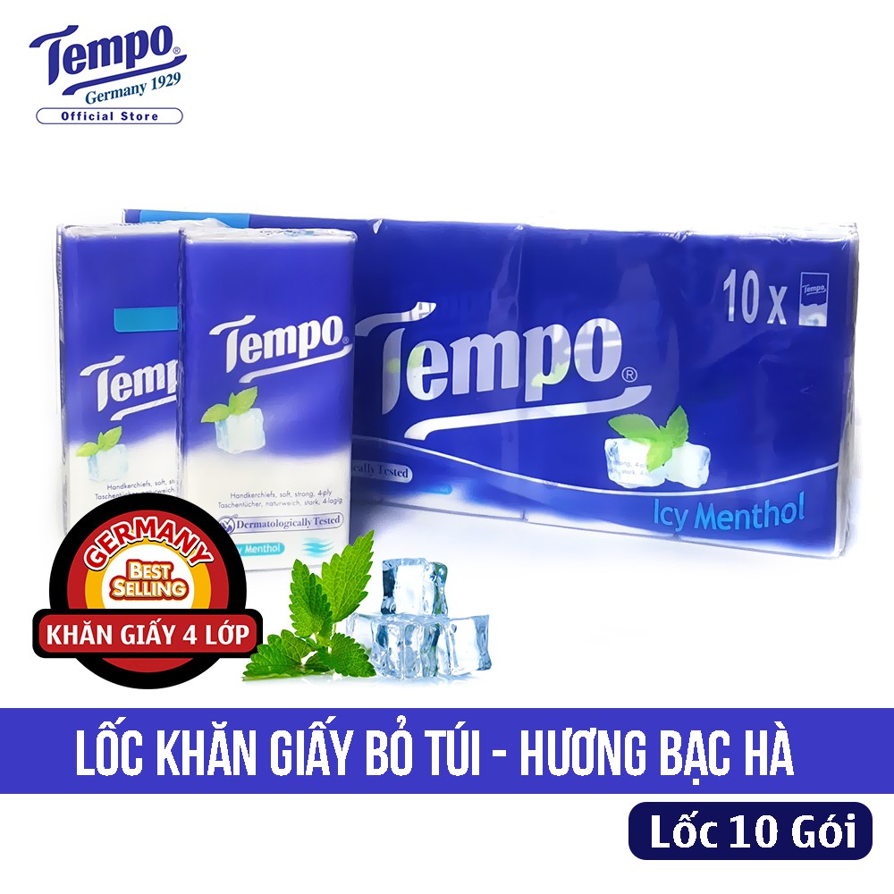 Gói Khăn Giấy Bỏ Túi 4 Lớp 2 Mùi Hương TEMPO - 8 Tờ/Gói