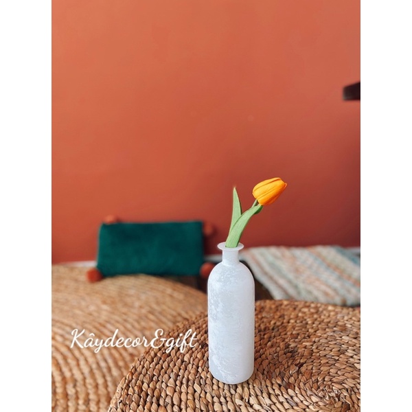 Lọ Chai cắm hoa Maroc lọ cắm hoa thuỷ tinh vân mờ