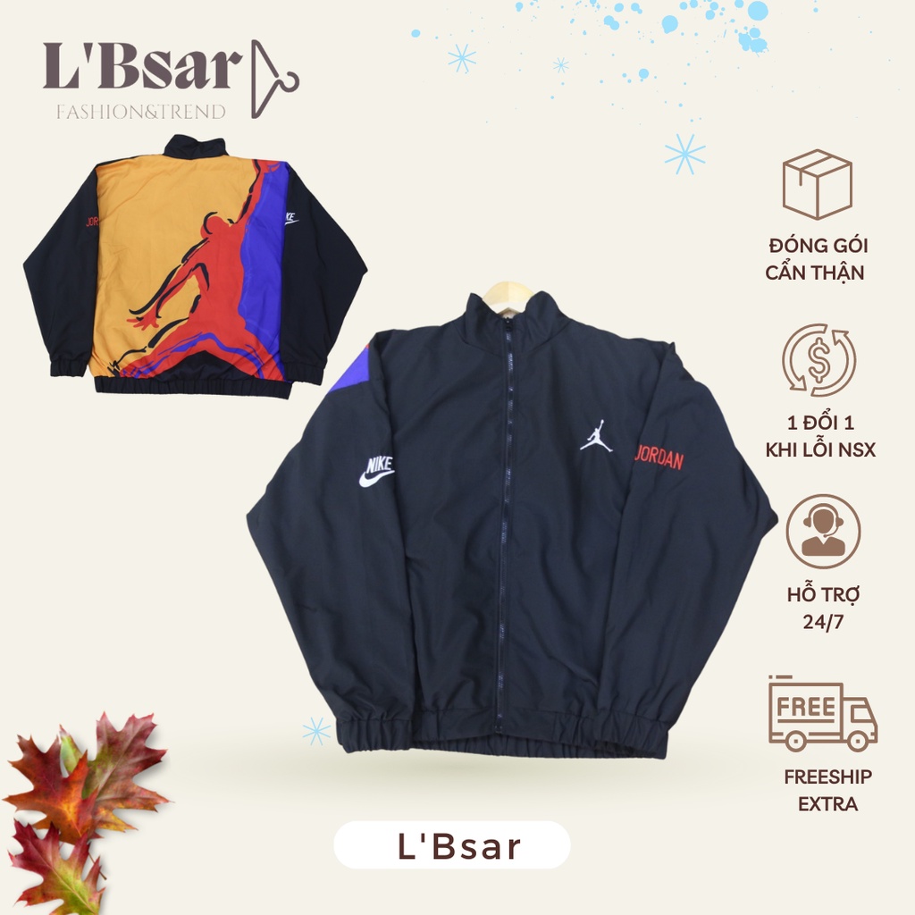 Áo Khoác Jacket Nike x Jordan Vintage Nam Nữ Vải Dù 2 Lớp Cao Cấp LBsar