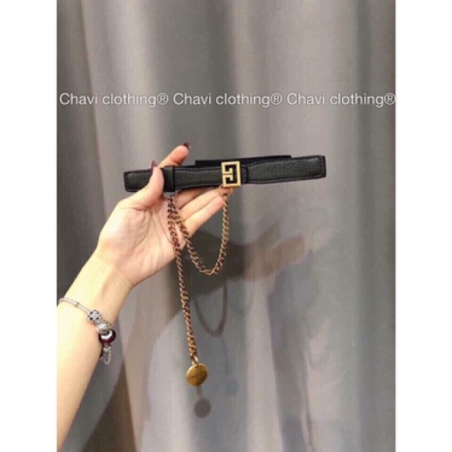 HOT SALE Đai lưng bản nhỏ dây xích vàng siêu hot