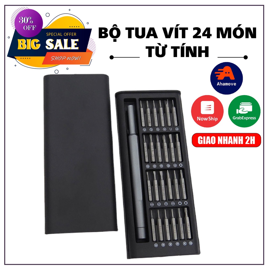 Bộ tua vít đa năng mini 24 đầu bằng thép dụng cụ sửa chữa điện thoại đồng hồ