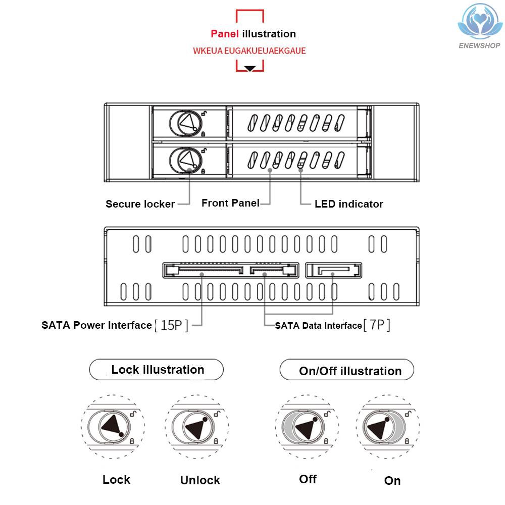 Ổ Đĩa Mềm 2 Bays 3.5 '' Sata Hdd / Ssd