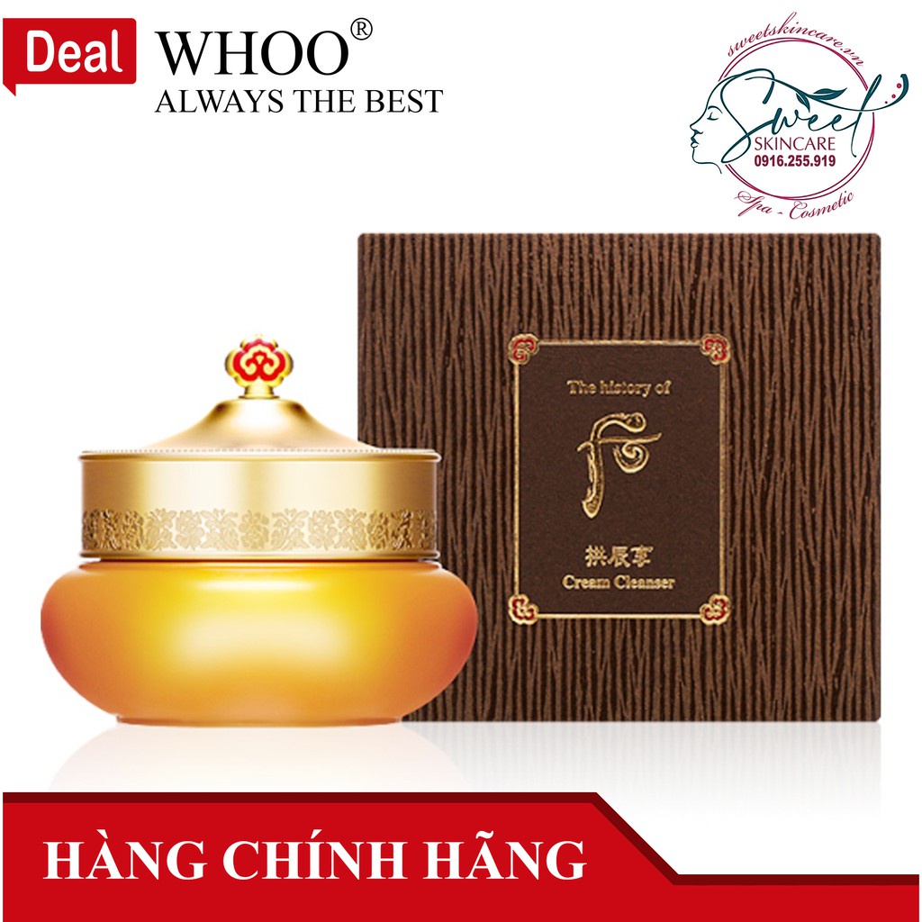 Kem tẩy trang Whoo vàng Gongjinhyang Facial Cream Cleanser ( The history of Whoo) | BigBuy360 - bigbuy360.vn