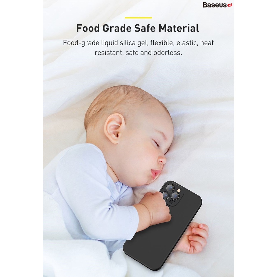 Ốp lưng chống bám bẩn cho iPhone 13 Series Baseus Liquid Silica Gel Protective Case