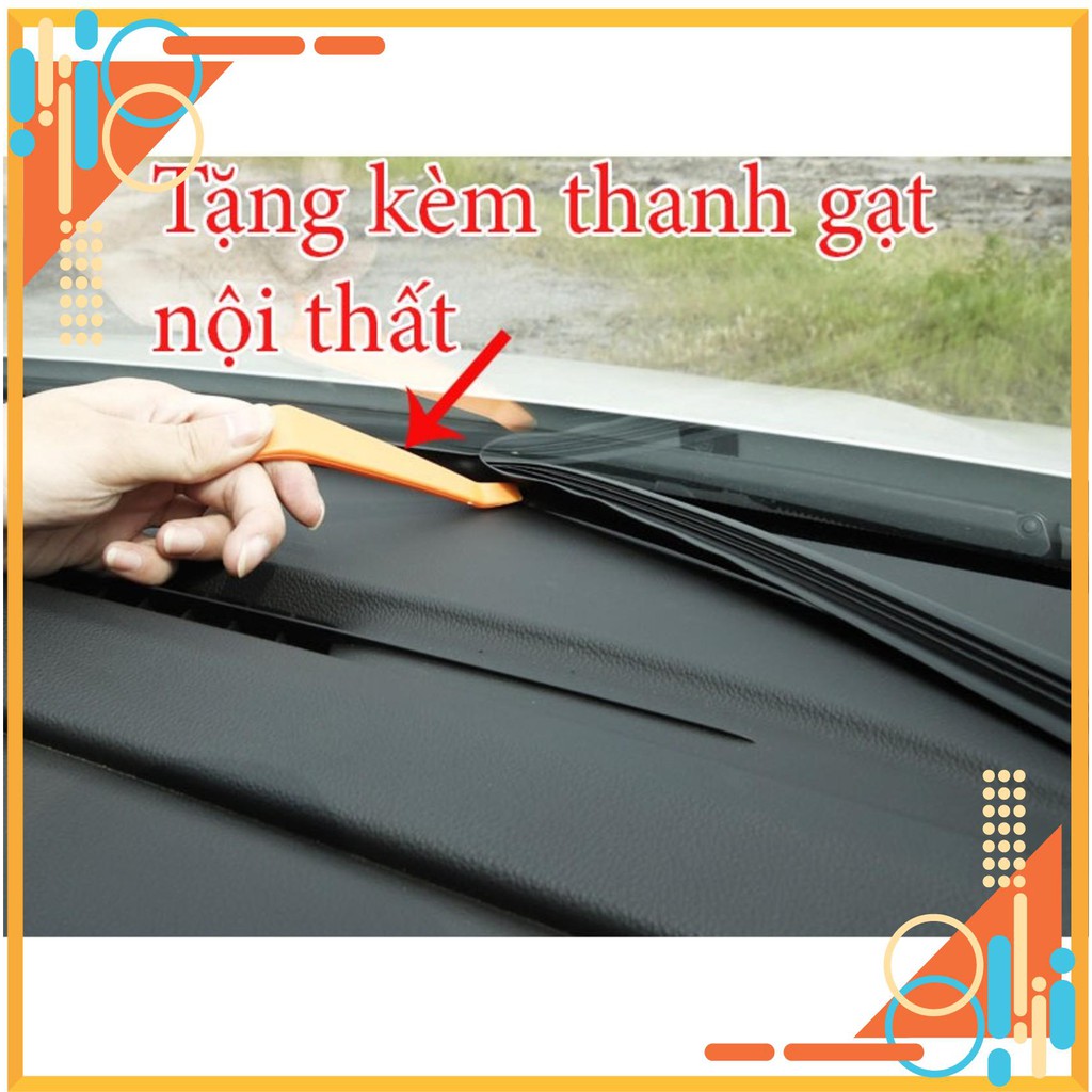 Gioăng chữ T nẹp chân kính lái ô tô tặng kèm thanh gạt