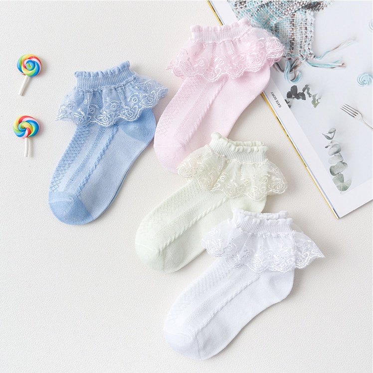 tất trẻ em Tất Lưới Thoáng Khí Cho Bé Gái Sơ Sinh Từ 0-9 Tuổi