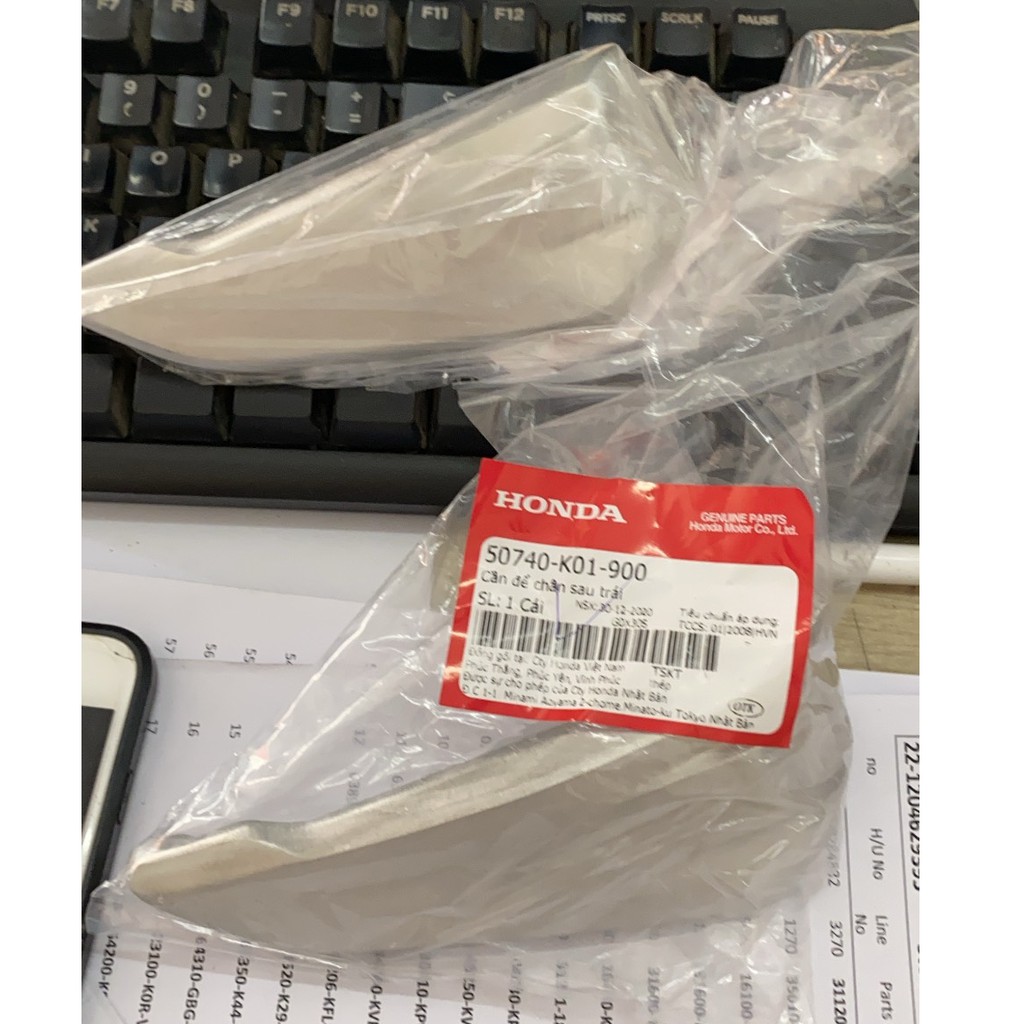 GÁC CHÂN SAU SH / SH MODE ZIN CHÍNH HÃNG HONDA